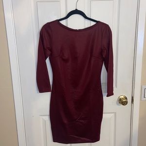 Burgundy mini dress